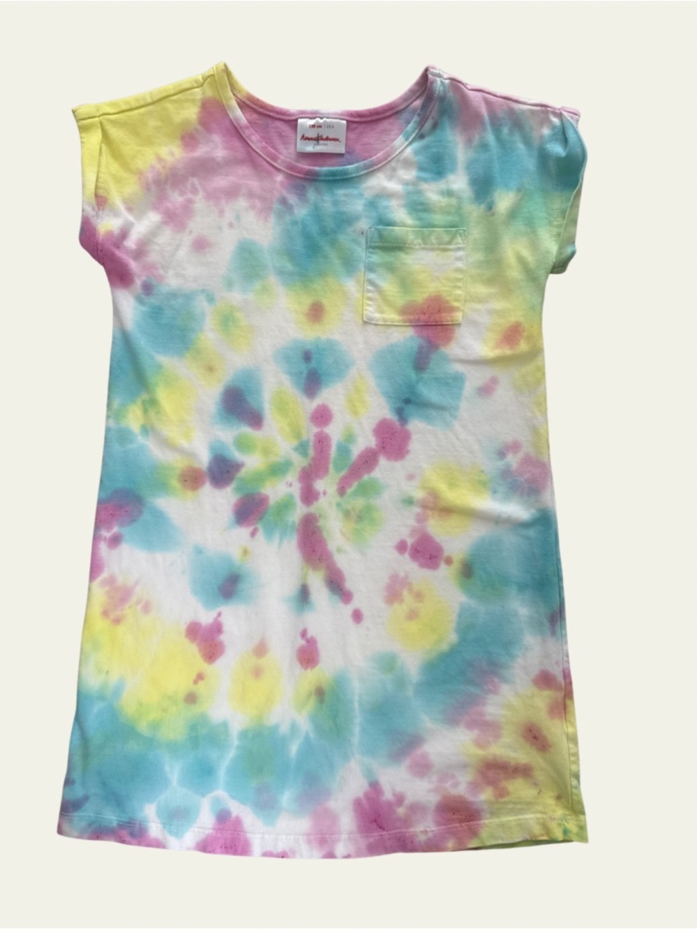 Hanna Andersson Girls Tie Dye T-Shirt Dress Size 8 (130 cm) — Custom Dyed